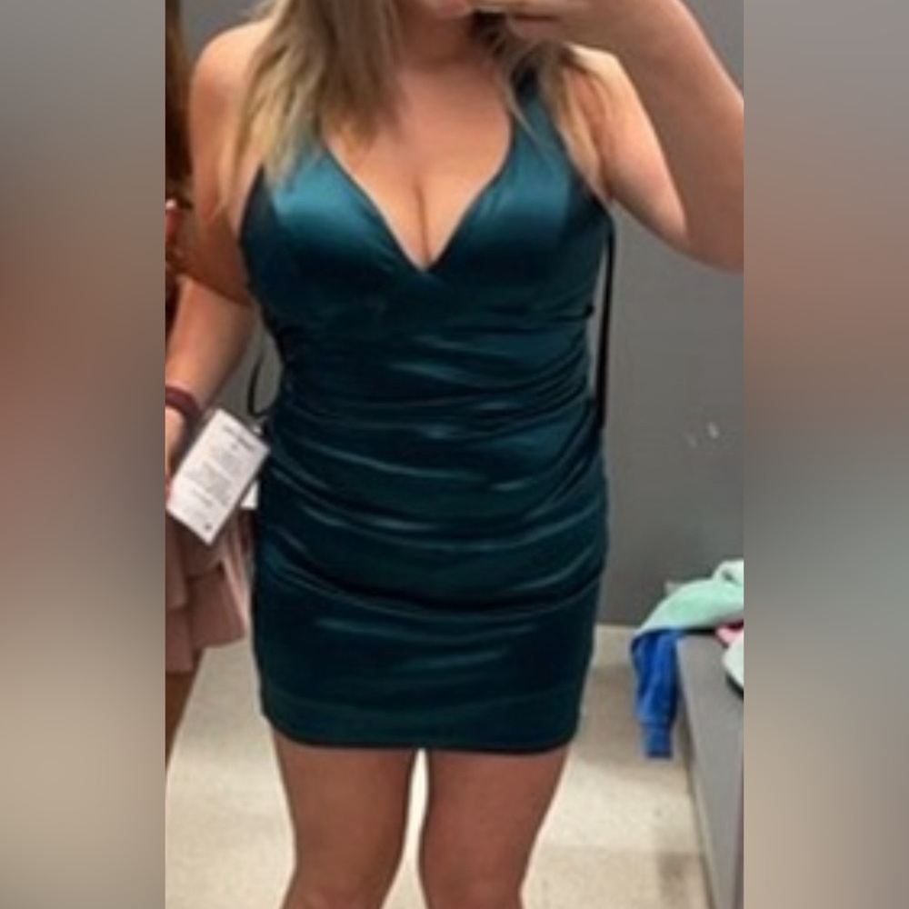 Emerald green homecoming dress size 13/14